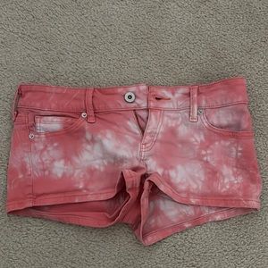 Salmon Tie Dyed Jean shorts